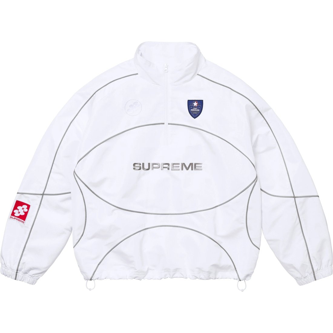 Details on Reflective Piping Pullover White from fall winter
                                                    2024 (Price is $178)