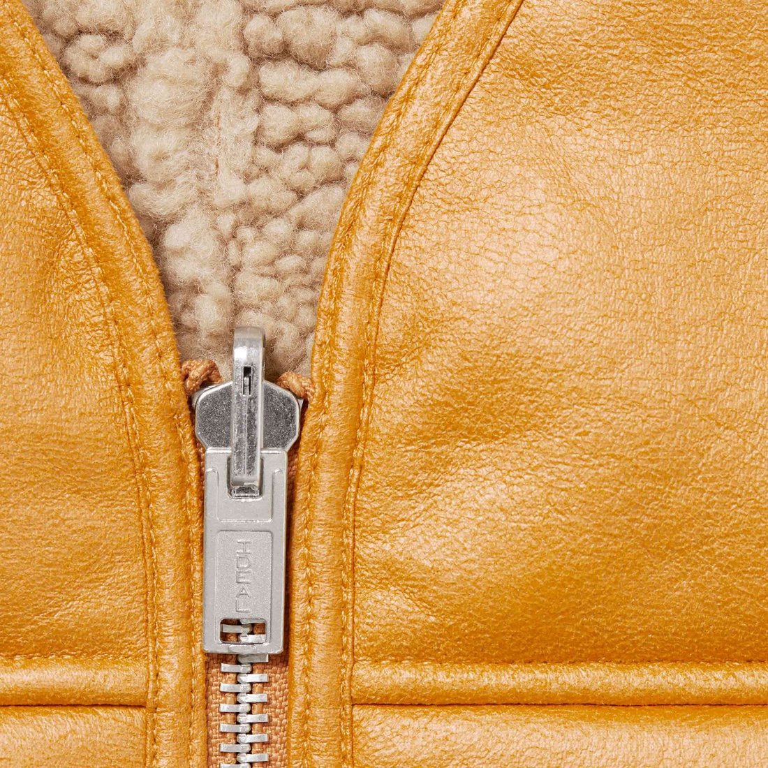 Details on Reversible Faux Shearling Vest Yellow from fall winter
                                                    2024 (Price is $188)