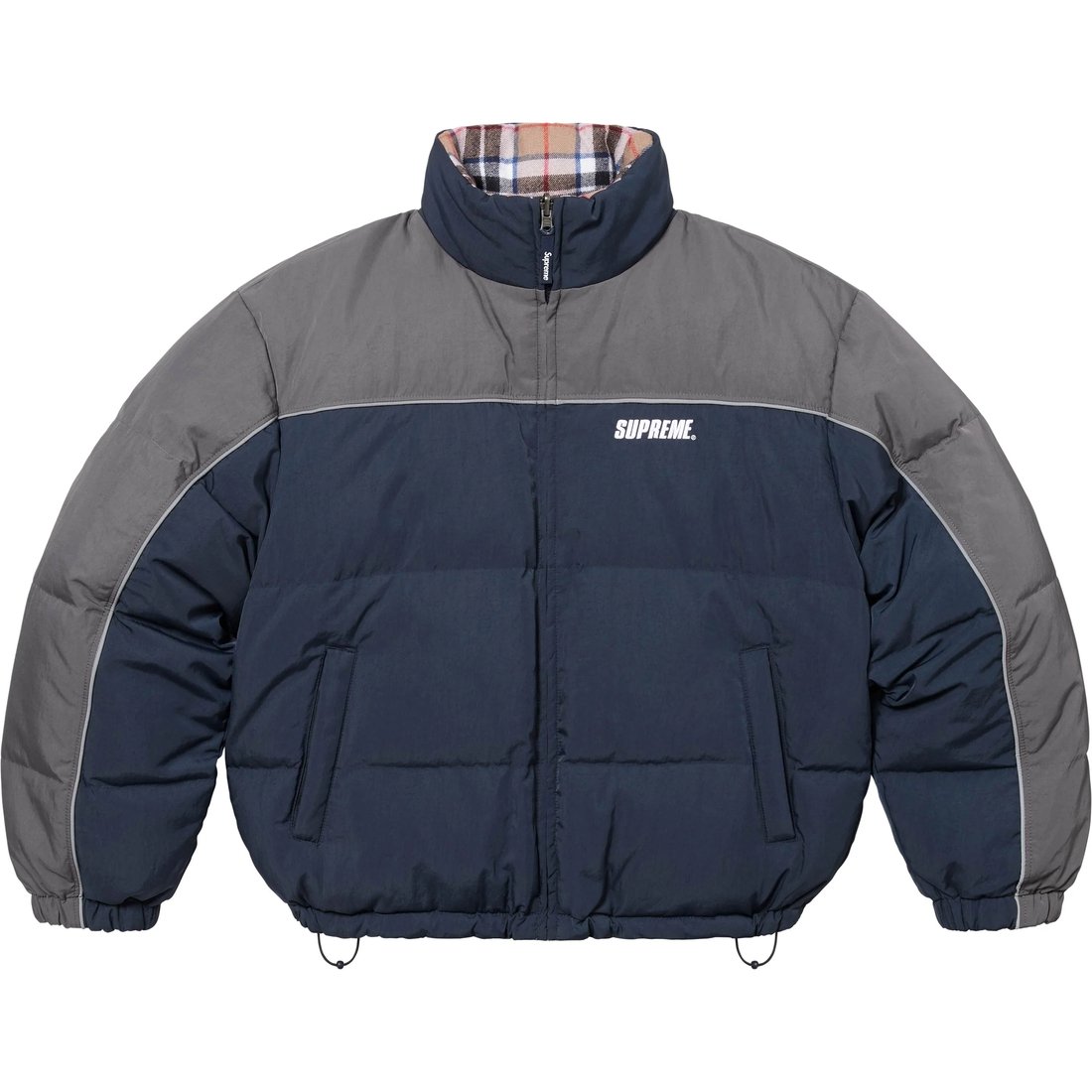 Details on Reversible Puffer Jacket Navy from fall winter
                                                    2024 (Price is $498)