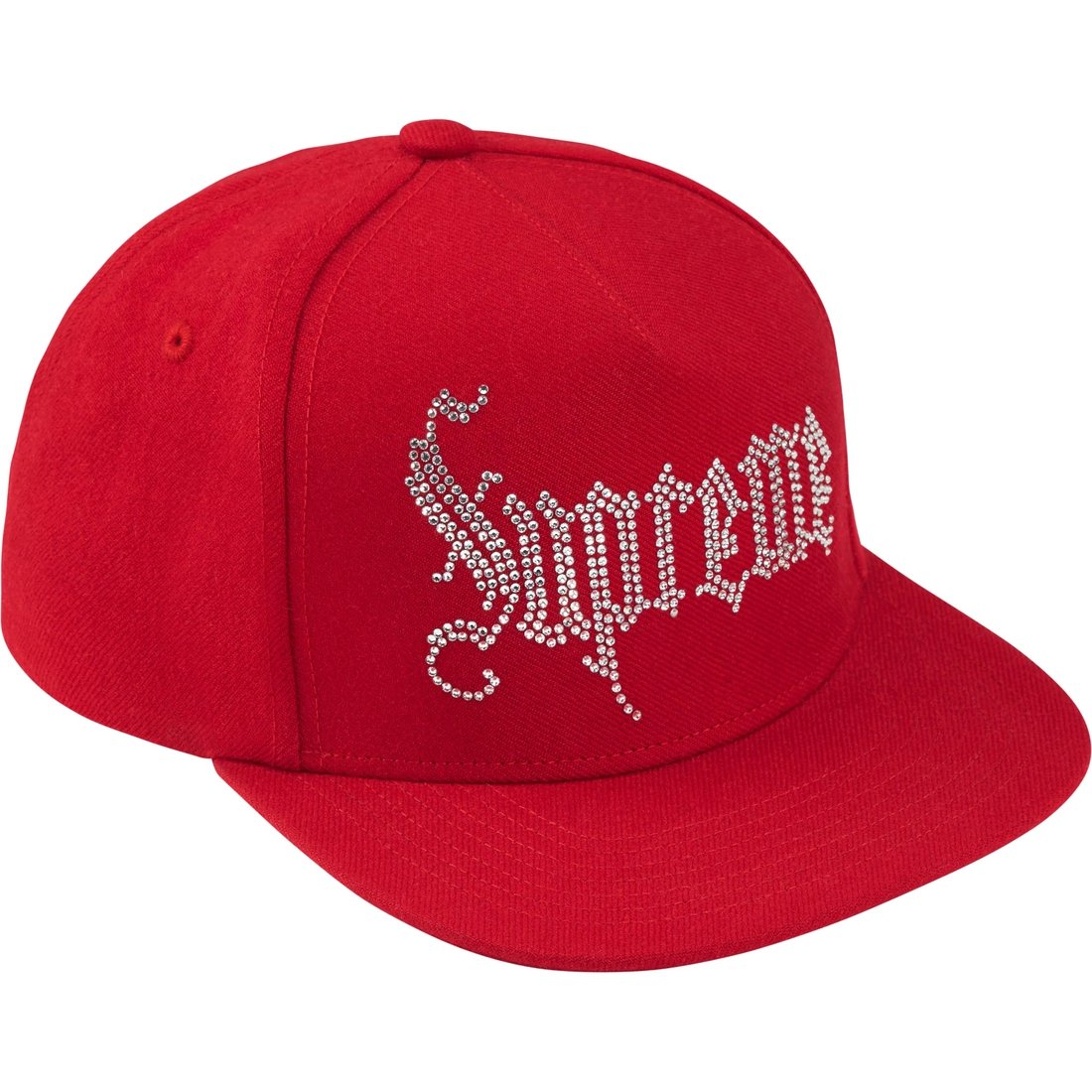 Details on Rhinestone 5-Panel Red from fall winter
                                                    2024 (Price is $78)