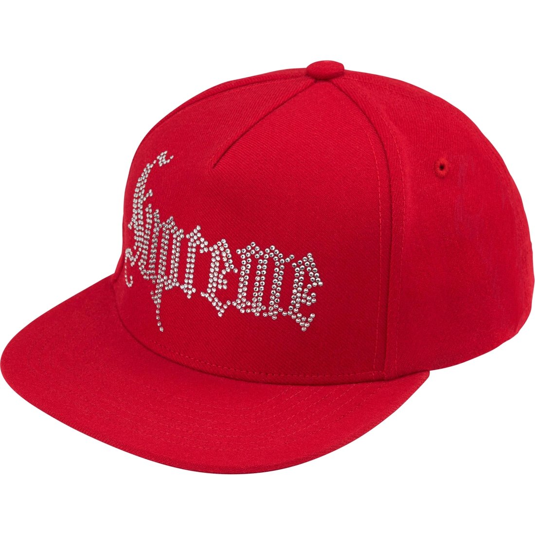 Details on Rhinestone 5-Panel Red from fall winter
                                                    2024 (Price is $78)