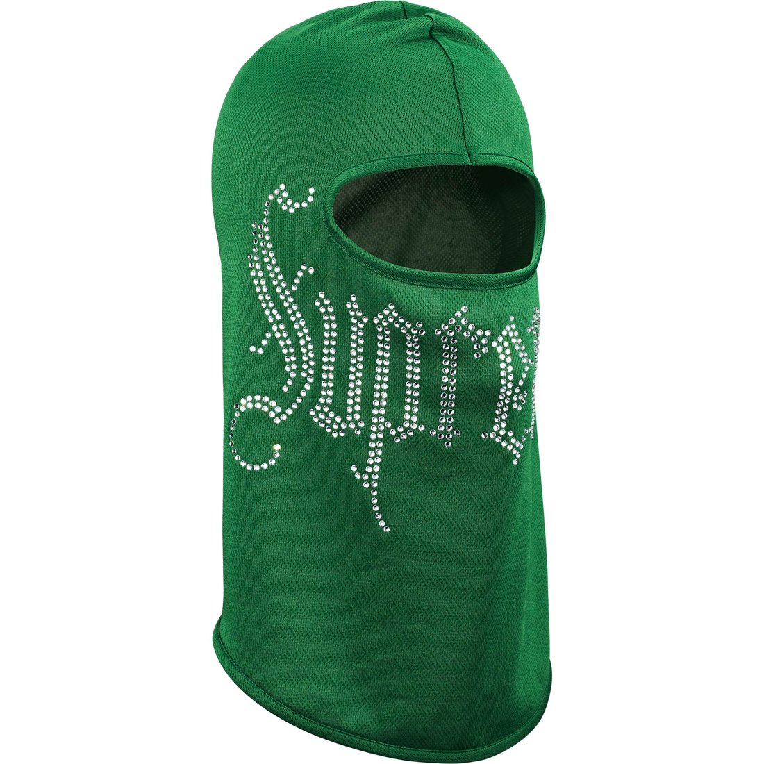 Details on Rhinestone Balaclava Green from fall winter
                                                    2024 (Price is $78)