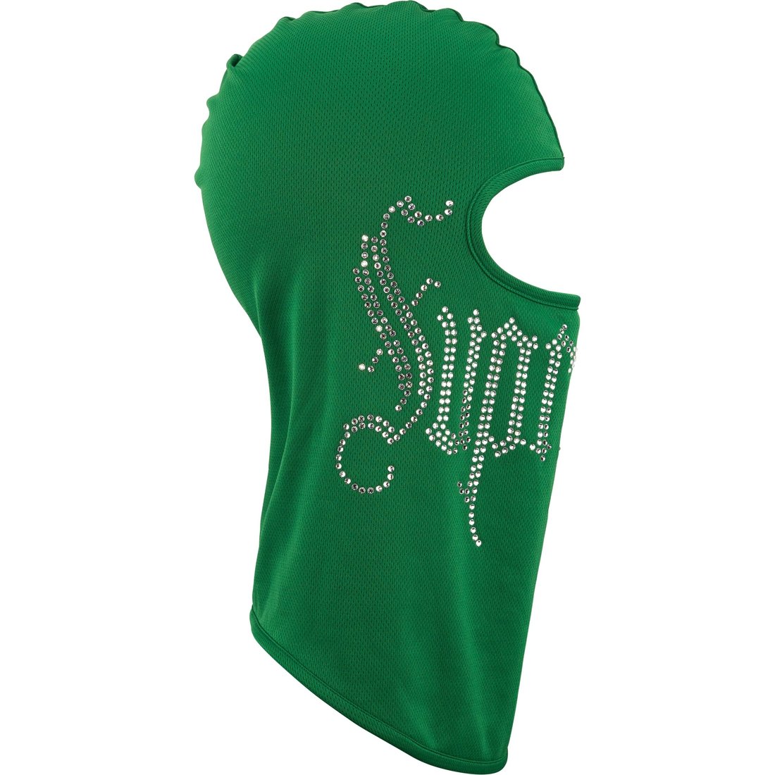 Details on Rhinestone Balaclava Green from fall winter
                                                    2024 (Price is $78)