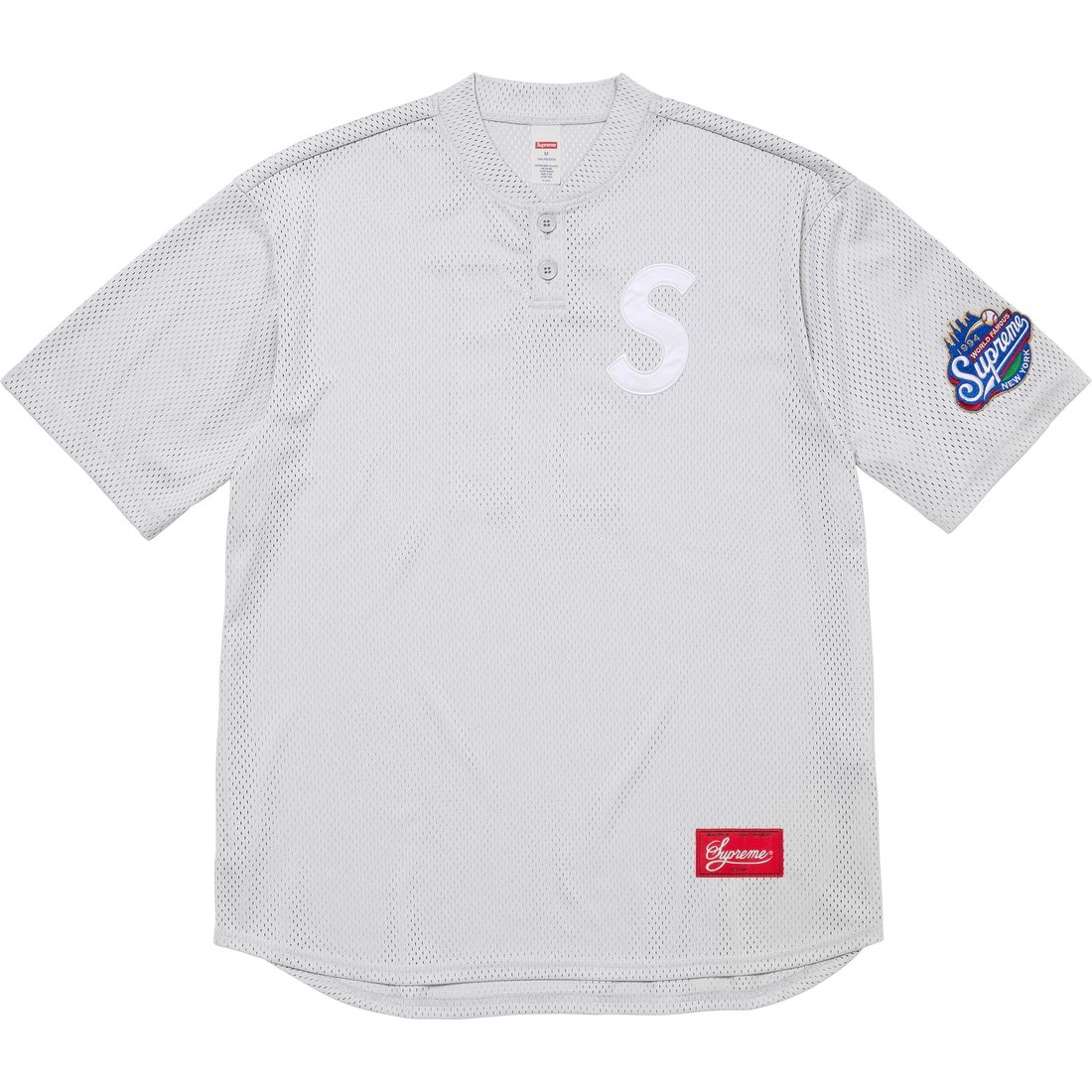 Details on S Logo Baseball Henley Grey from fall winter
                                                    2024 (Price is $118)