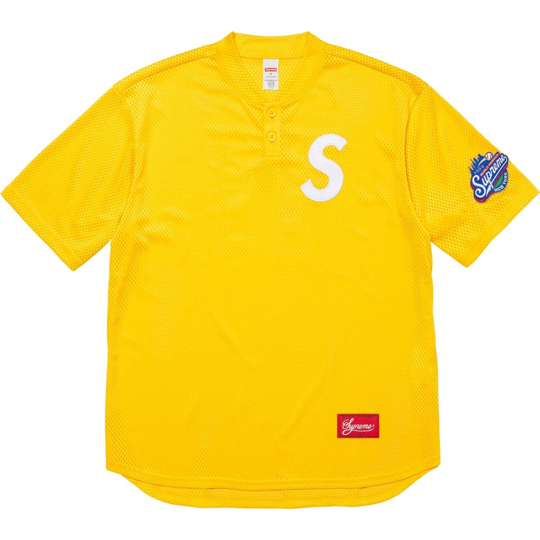 Details on S Logo Baseball Henley Yellow from fall winter
                                                    2024 (Price is $118)