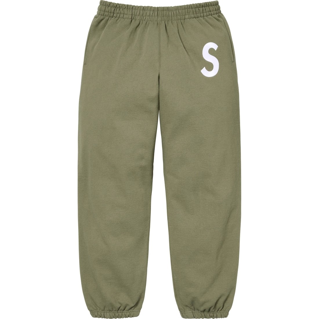 Details on S Logo Sweatpant Light Olive from fall winter
                                                    2024 (Price is $158)