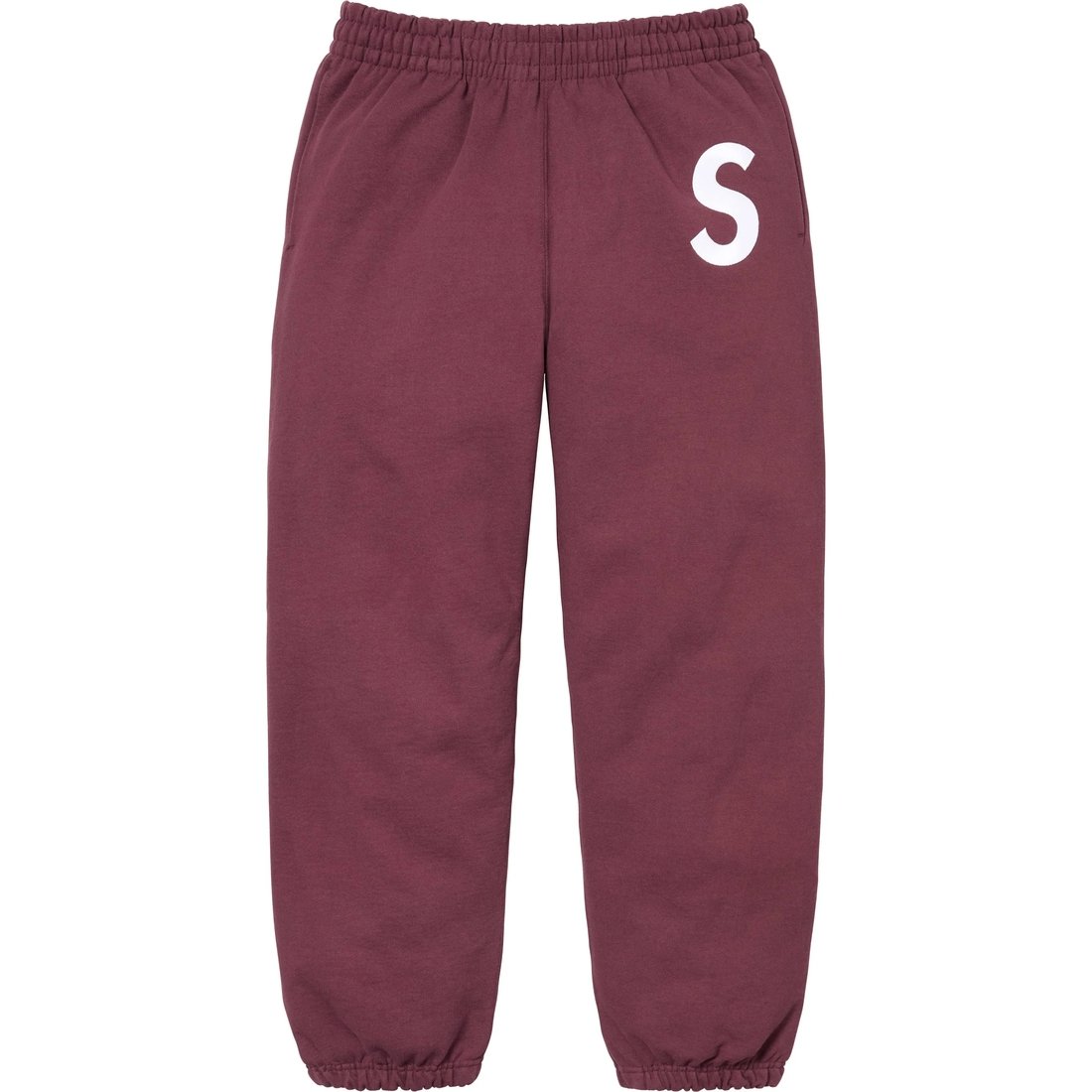 Details on S Logo Sweatpant Maroon from fall winter
                                                    2024 (Price is $158)