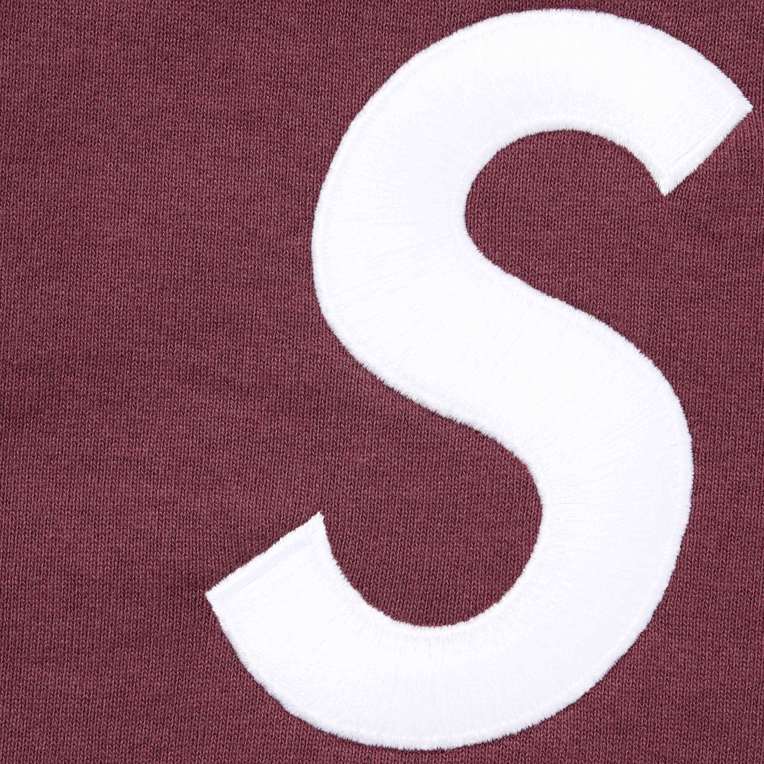 Details on S Logo Sweatpant Maroon from fall winter
                                                    2024 (Price is $158)