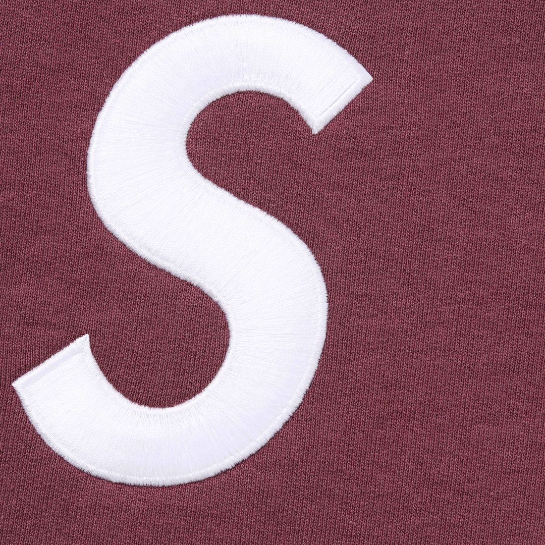 Details on S Logo Zip Up Hooded Sweatshirt Maroon from fall winter
                                                    2024 (Price is $168)