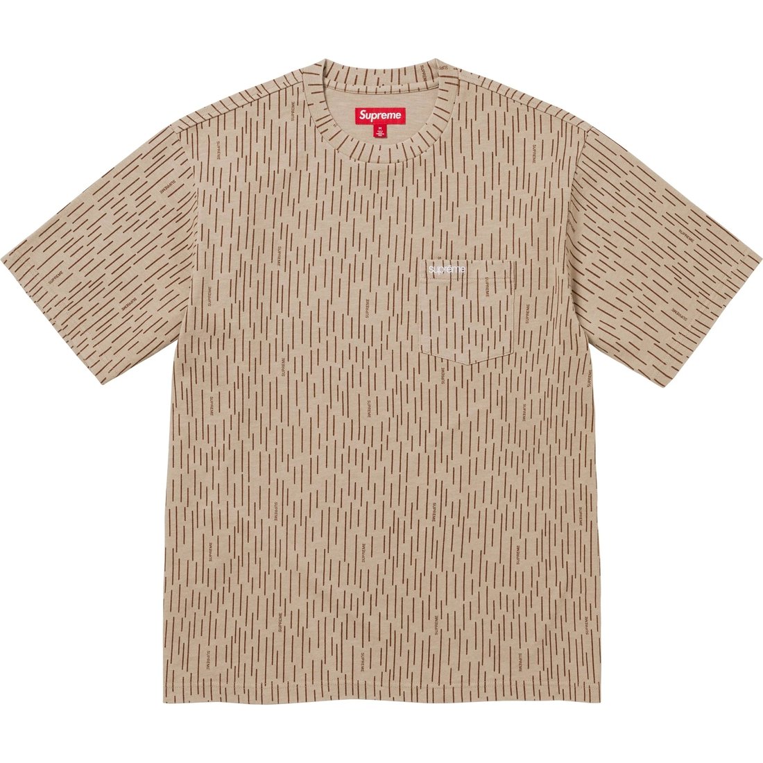 Details on S S Pocket Tee Tan Raindrop from fall winter
                                                    2024 (Price is $60)