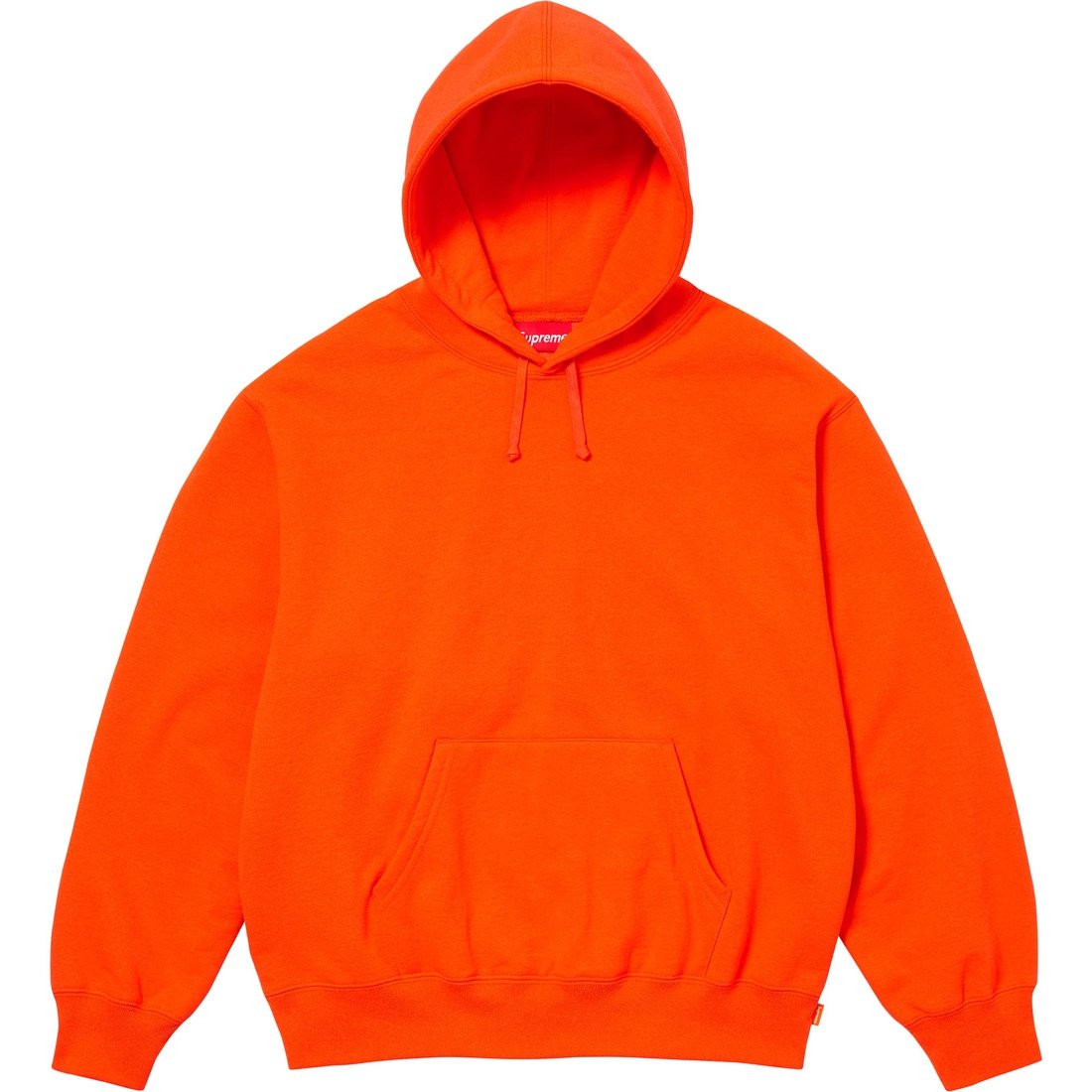 Details on Satin Appliqué Hooded Sweatshirt Bright Orange from fall winter
                                                    2024 (Price is $158)