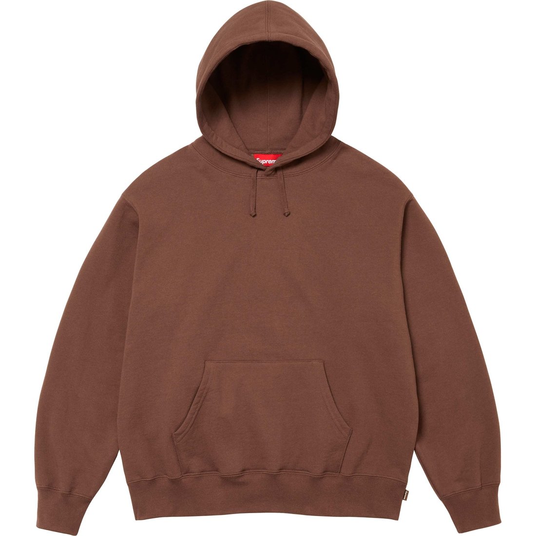 Details on Satin Appliqué Hooded Sweatshirt Brown from fall winter
                                                    2024 (Price is $158)