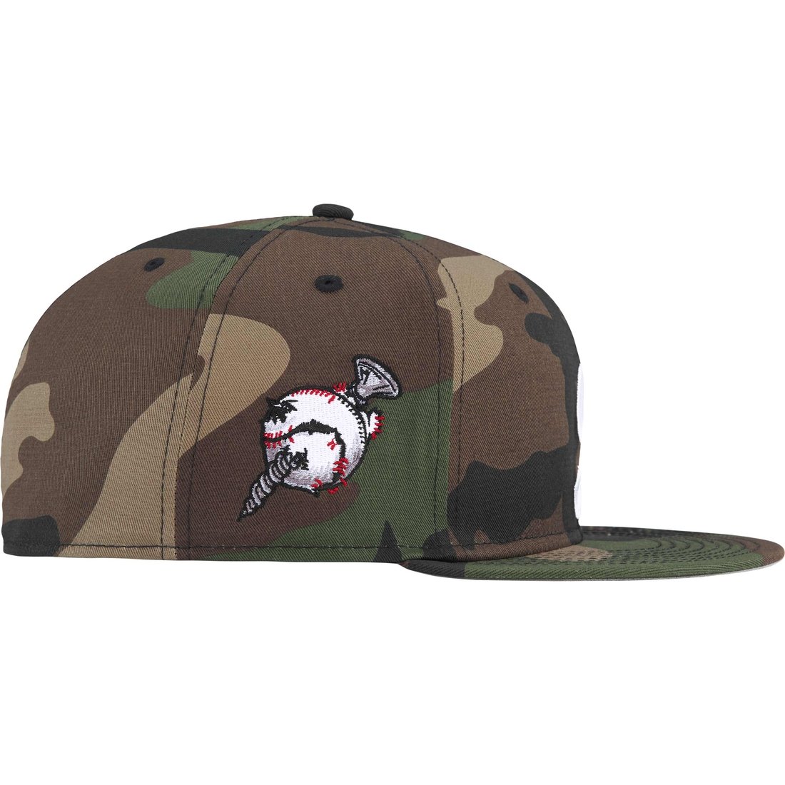 Details on Screw Ball S Logo New Era Woodland Camo from fall winter
                                                    2024 (Price is $54)