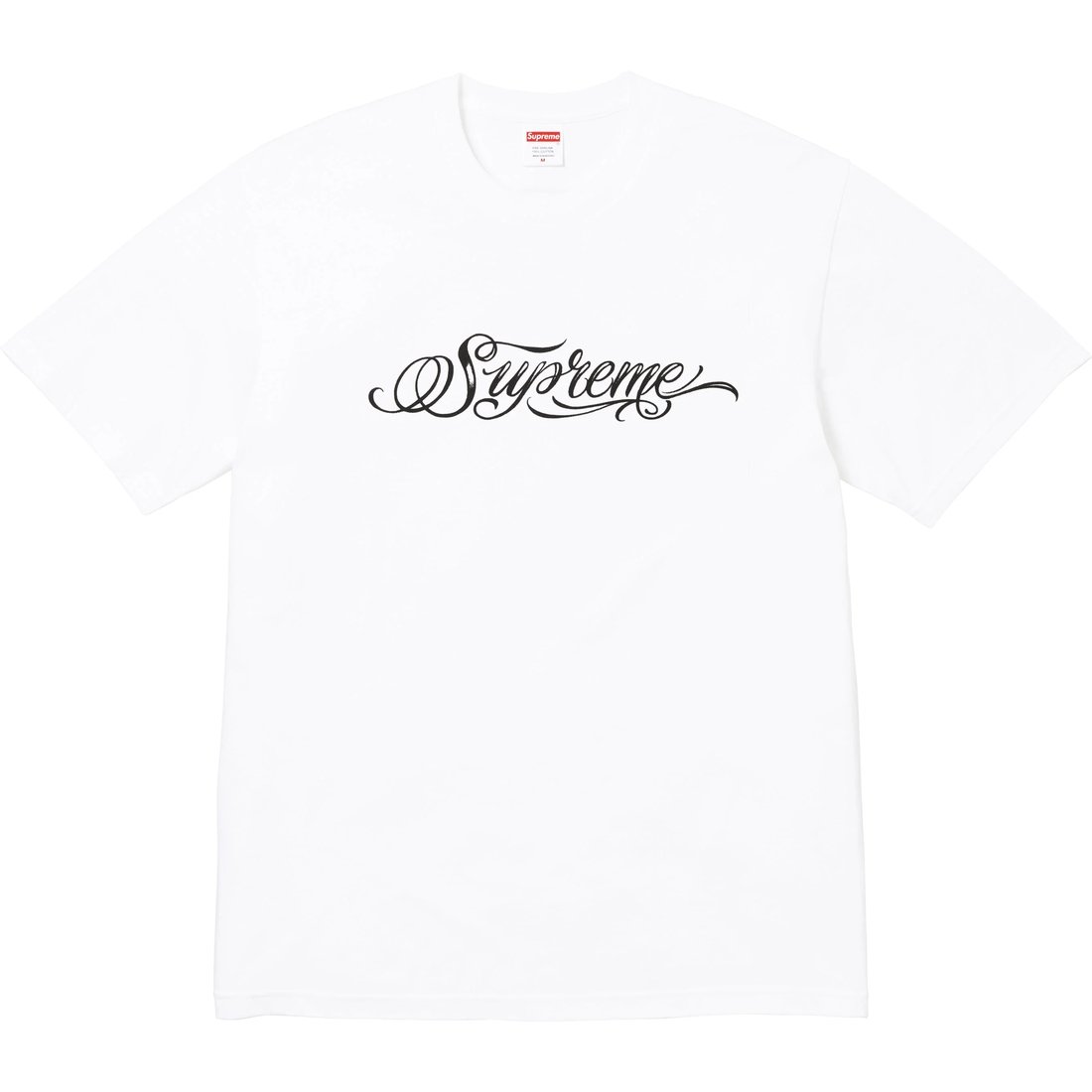 Details on Script Tee White from fall winter
                                                    2024 (Price is $40)