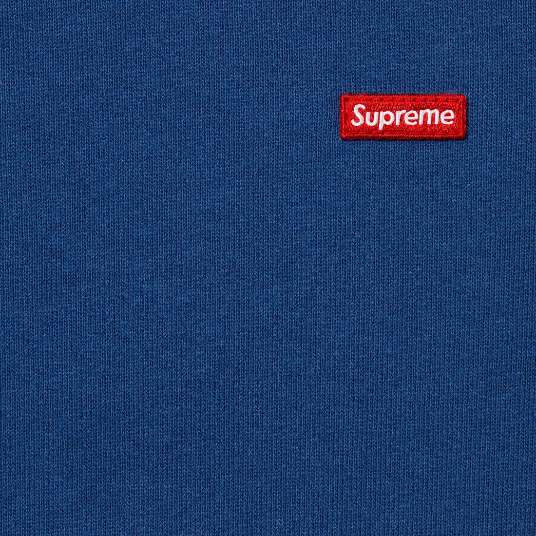 Details on Small Box Crewneck Dark Royal from fall winter
                                                    2024 (Price is $138)