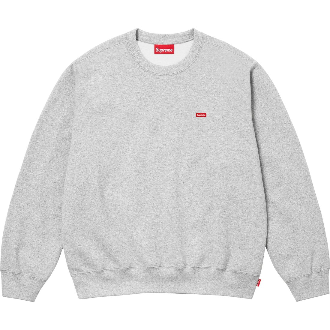 Details on Small Box Crewneck Heather Grey from fall winter
                                                    2024 (Price is $138)