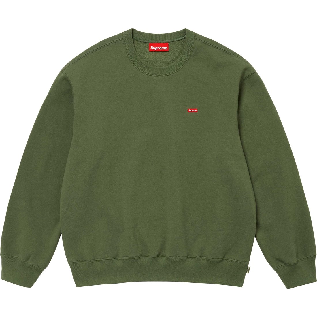 Details on Small Box Crewneck Olive from fall winter
                                                    2024 (Price is $138)