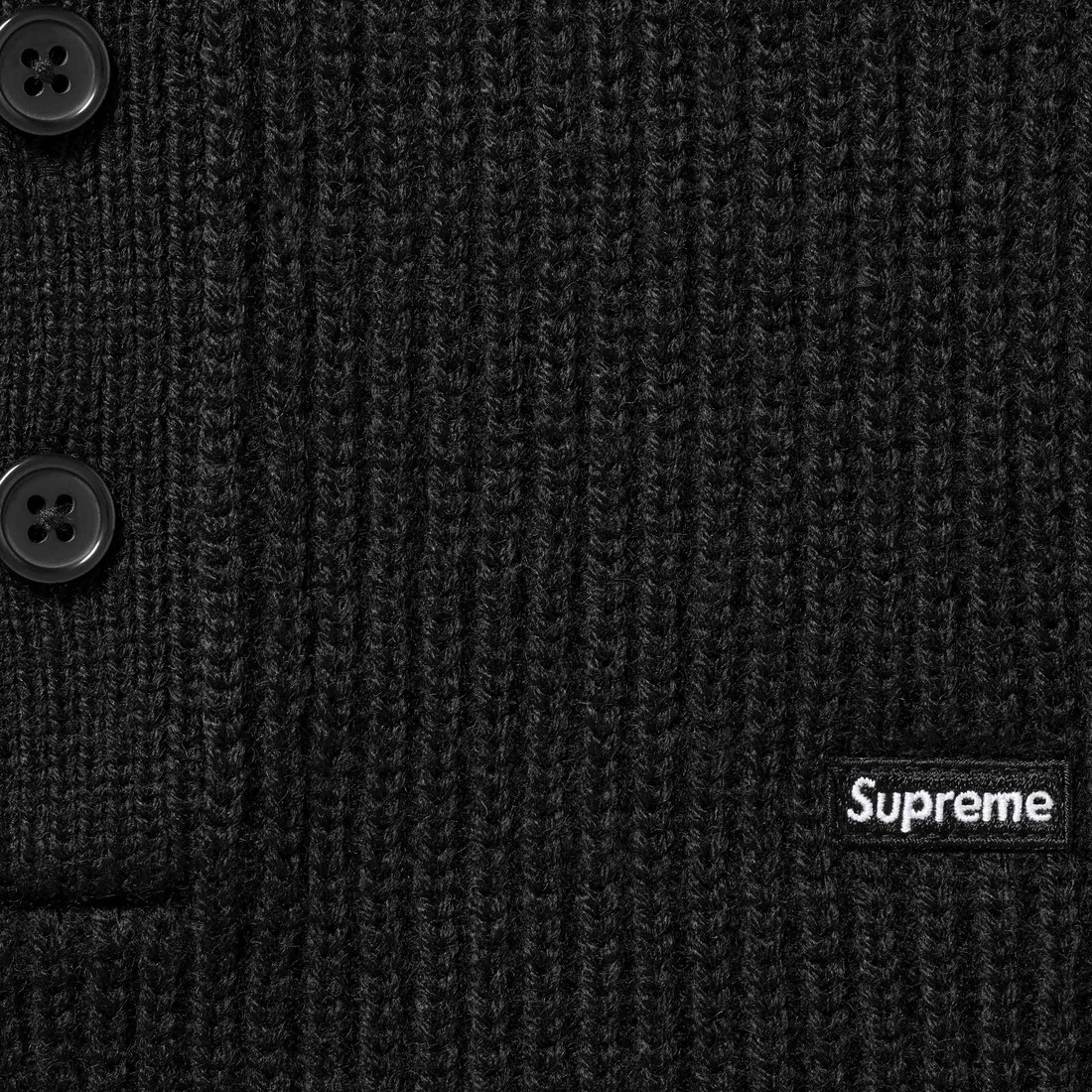 Details on Small Box Polo Sweater Black from fall winter
                                                    2024 (Price is $148)