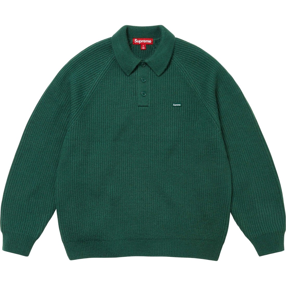 Details on Small Box Polo Sweater Green from fall winter
                                                    2024 (Price is $148)