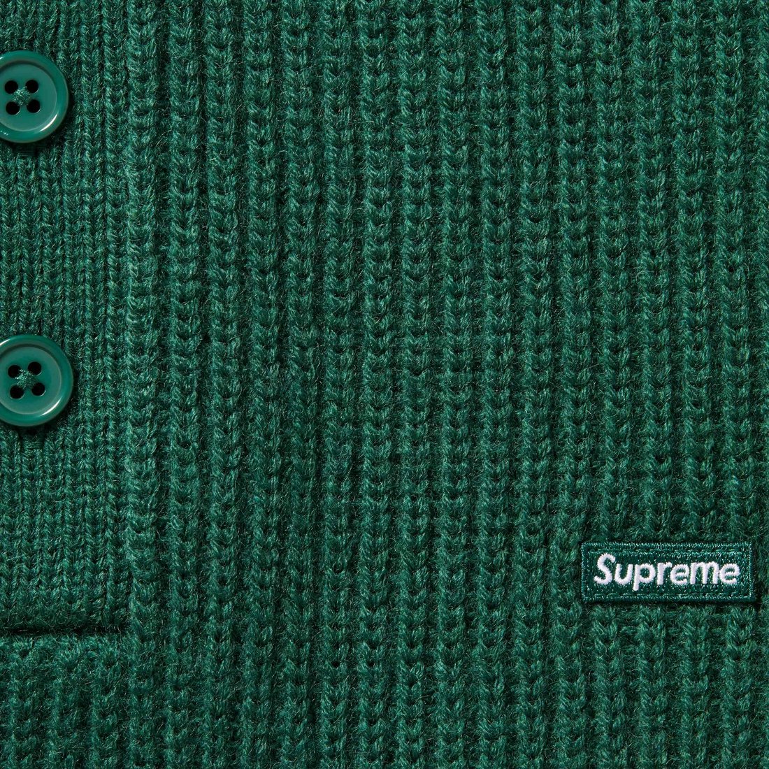 Details on Small Box Polo Sweater Green from fall winter
                                                    2024 (Price is $148)