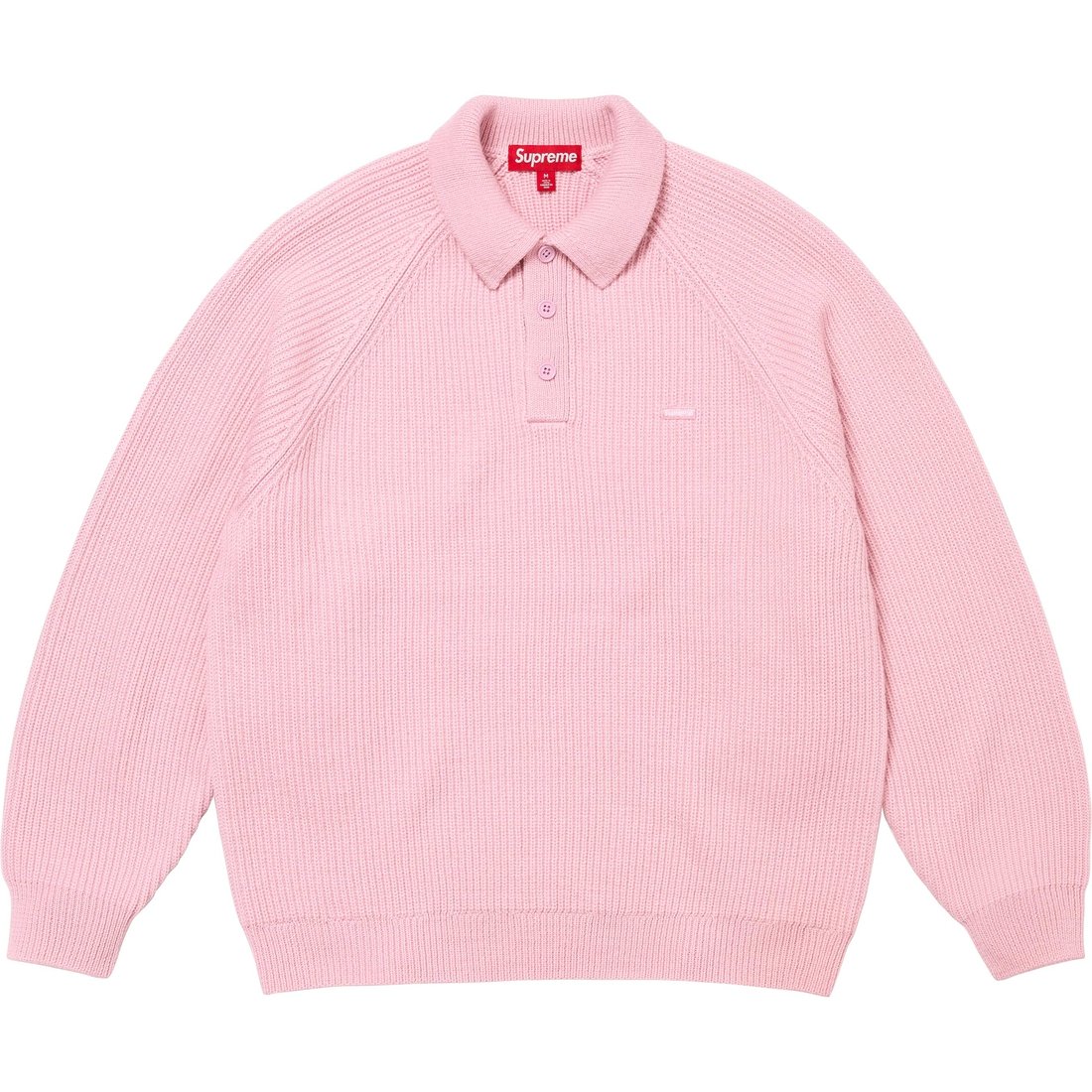 Details on Small Box Polo Sweater Pink from fall winter
                                                    2024 (Price is $148)