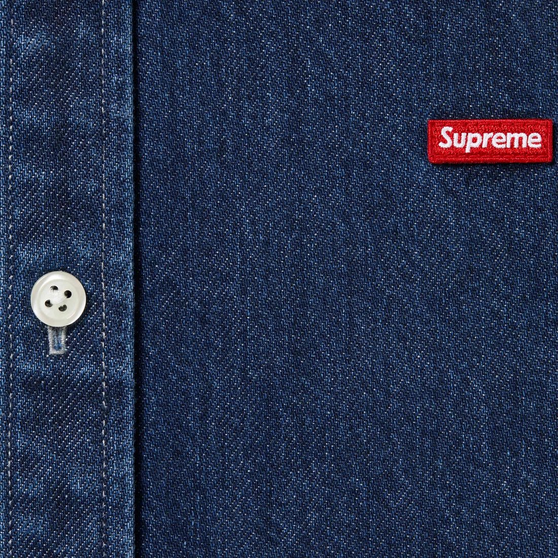 Details on Small Box Shirt Rinsed Denim from fall winter
                                                    2024 (Price is $138)