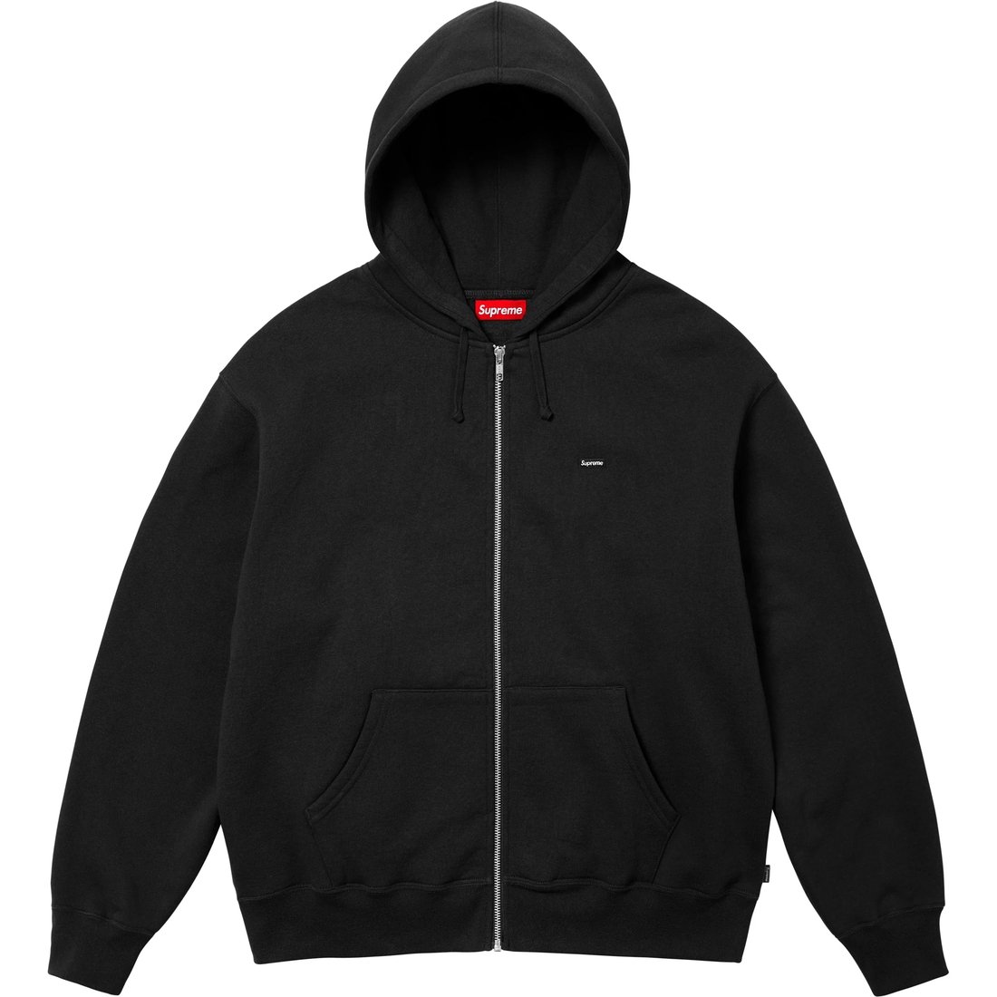 Details on Small Box Zip Up Hooded Sweatshirt Black from fall winter
                                                    2024 (Price is $158)