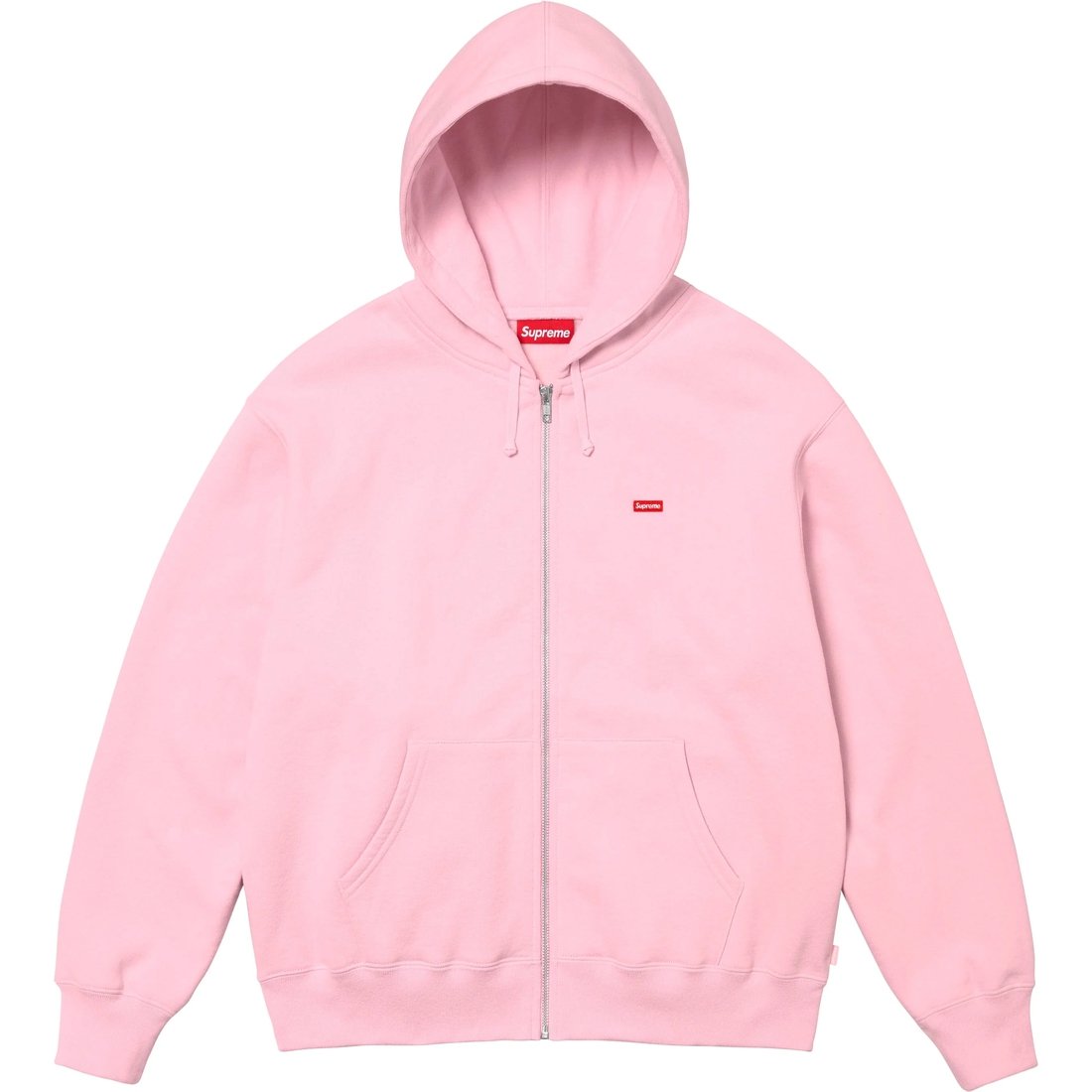 Supreme Small Box Zip Up Hooded Sweatshirt (FW24) - Light Pink - $158