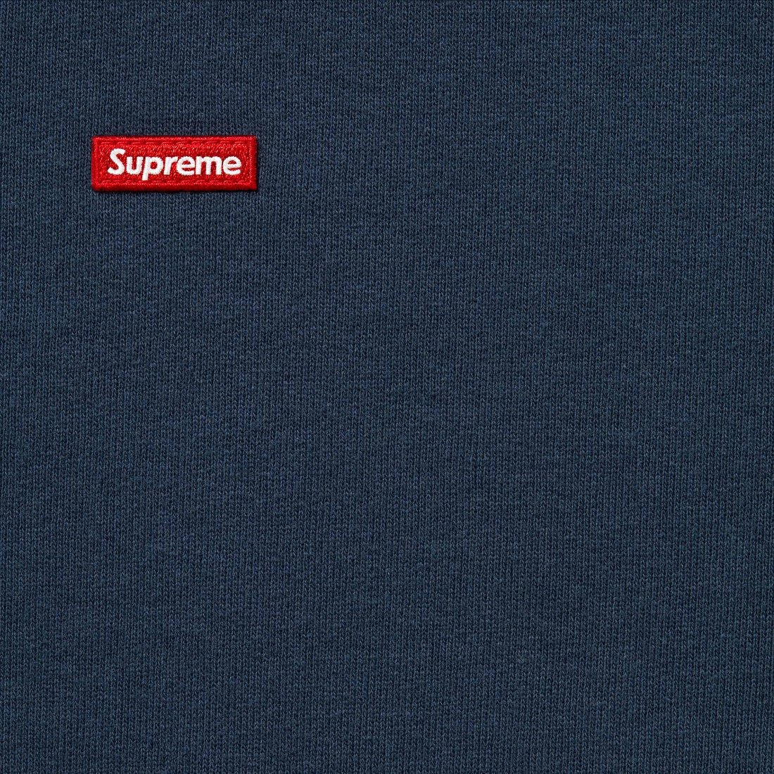 Details on Small Box Zip Up Hooded Sweatshirt Navy from fall winter
                                                    2024 (Price is $158)