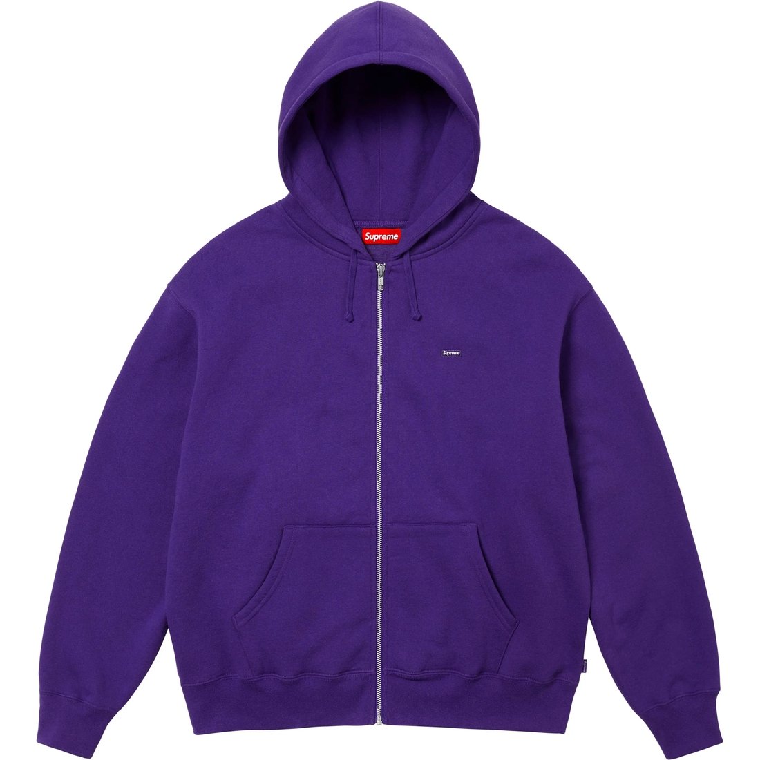 Supreme Small Box Zip Up Hooded Sweatshirt (FW24) - Purple - $158