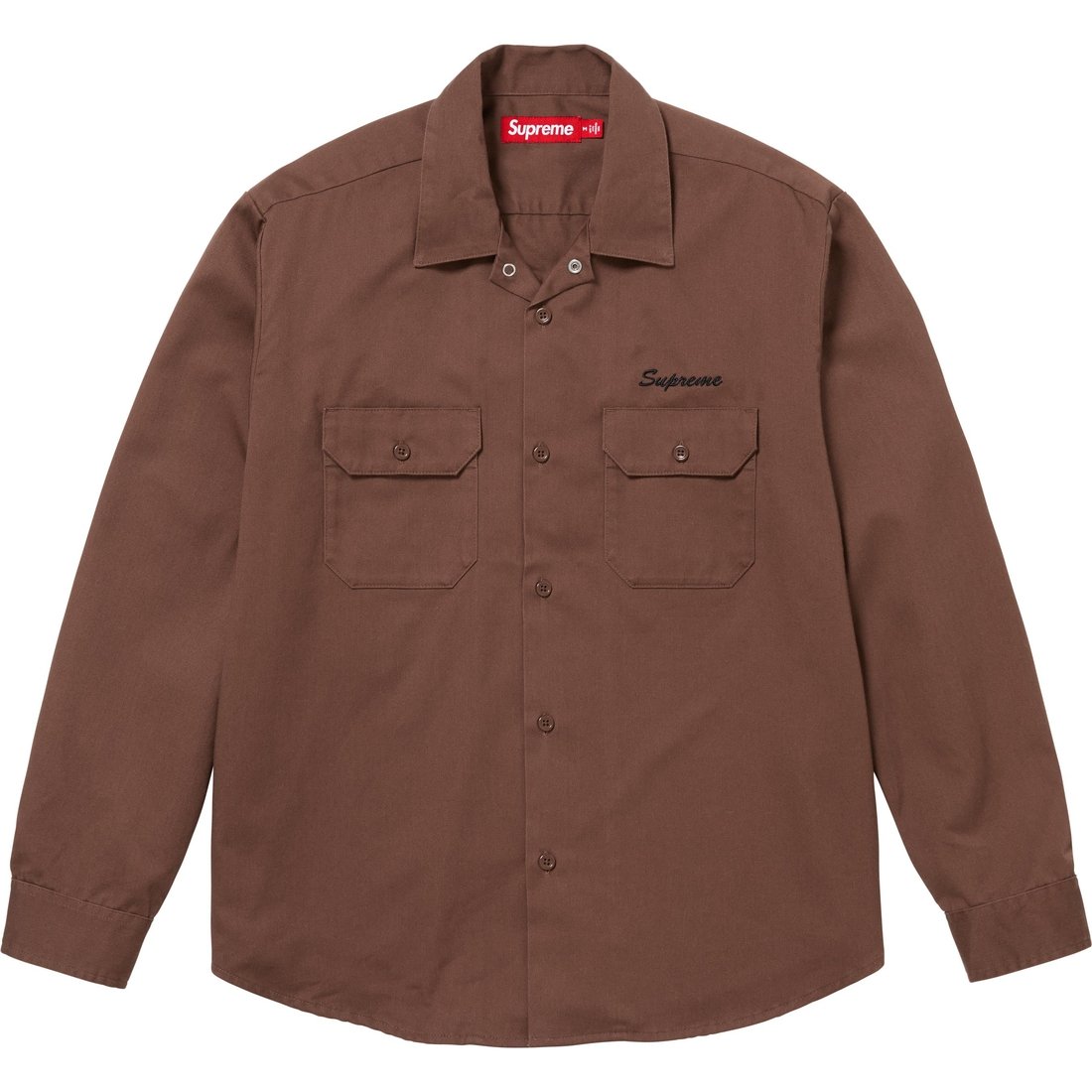 Details on Snow White Work Shirt Brown from fall winter
                                                    2024 (Price is $148)