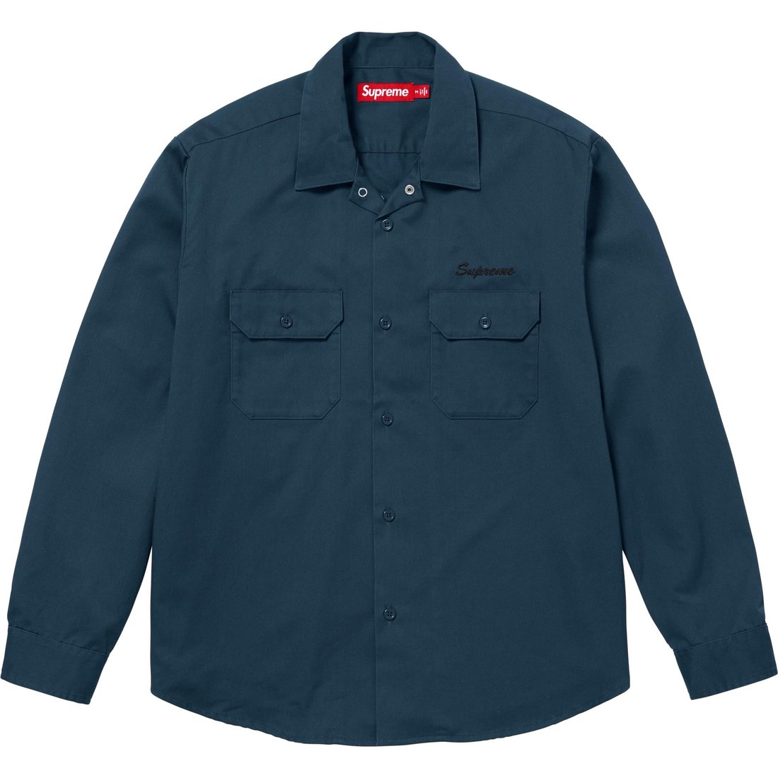 Details on Snow White Work Shirt Light Navy from fall winter
                                                    2024 (Price is $148)