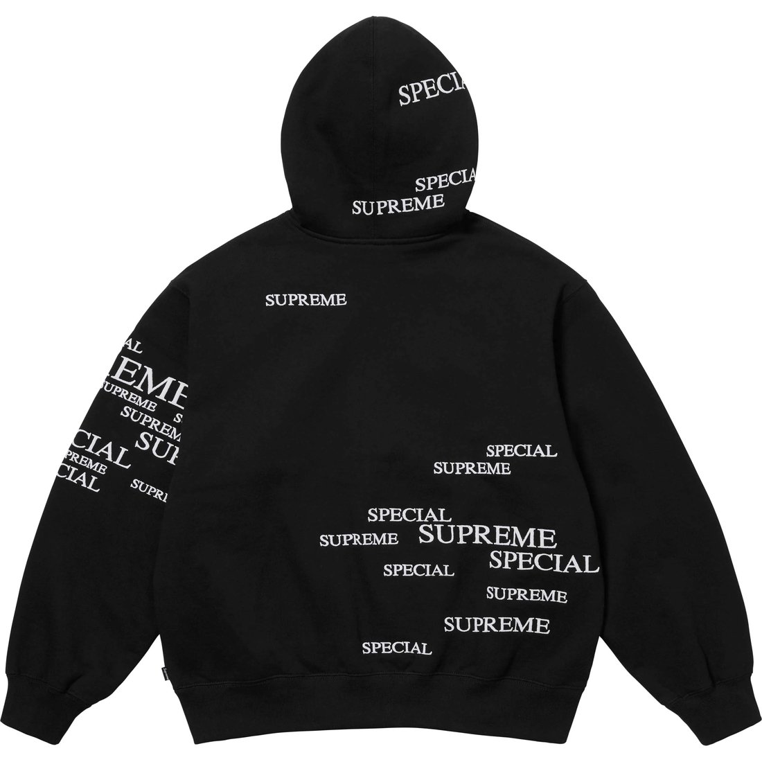 Details on Special Zip Up Hooded Sweatshirt Black from fall winter
                                                    2024 (Price is $178)