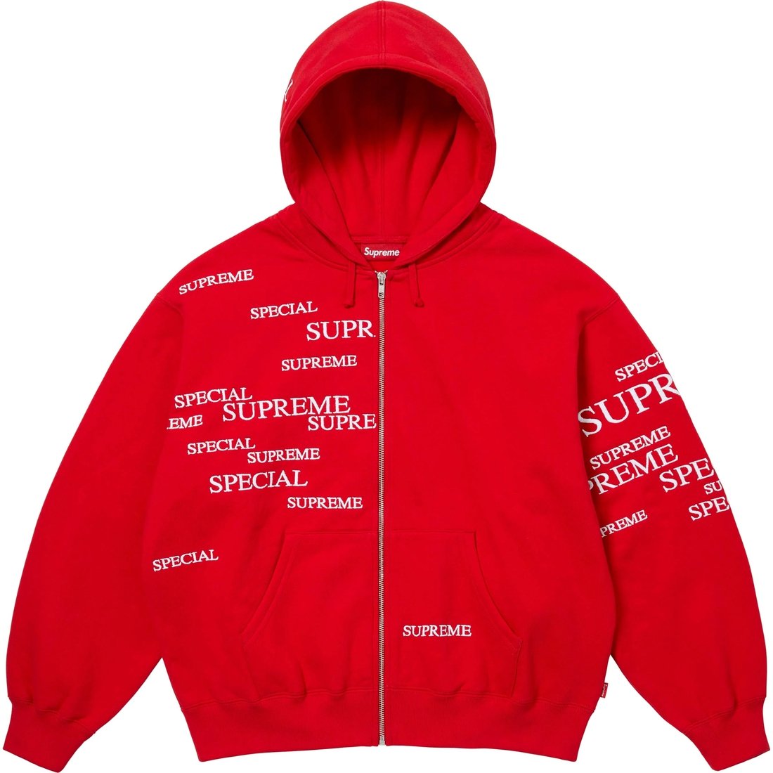 Supreme Special Zip Up Hooded Sweatshirt (FW24) - Red - $178