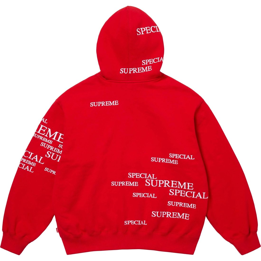 Details on Special Zip Up Hooded Sweatshirt Red from fall winter
                                                    2024 (Price is $178)