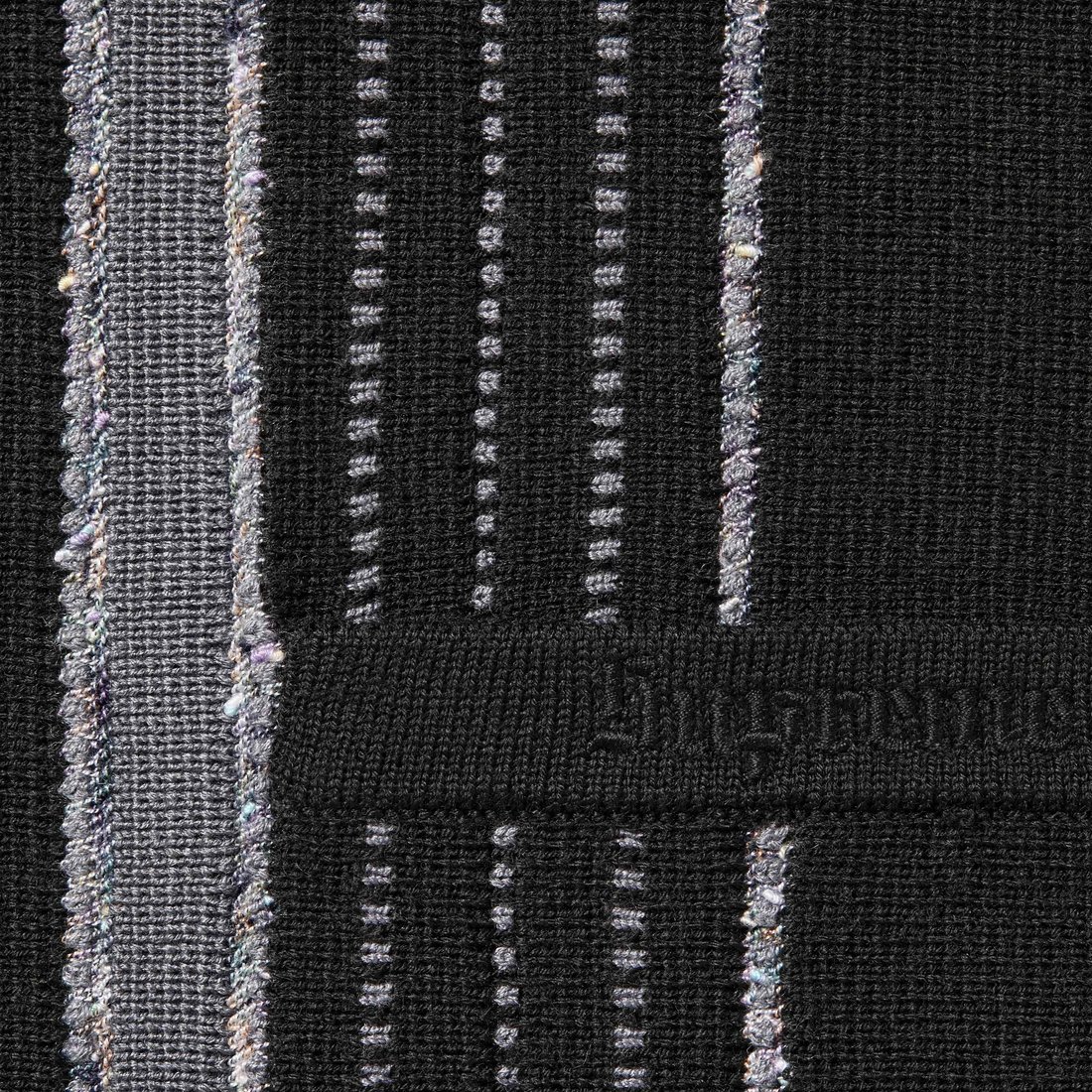 Details on Speckle Stripe Zip Up Cardigan Black from fall winter
                                                    2024 (Price is $178)