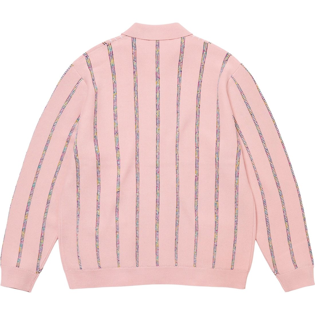 Details on Speckle Stripe Zip Up Cardigan Pink from fall winter
                                                    2024 (Price is $178)