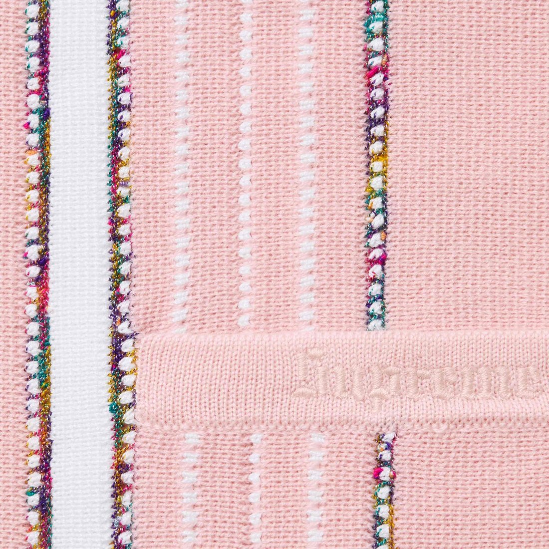 Details on Speckle Stripe Zip Up Cardigan Pink from fall winter
                                                    2024 (Price is $178)