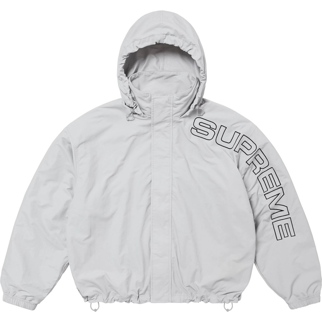 Details on Spellout Embroidered Track Jacket Grey from fall winter
                                                    2024 (Price is $178)