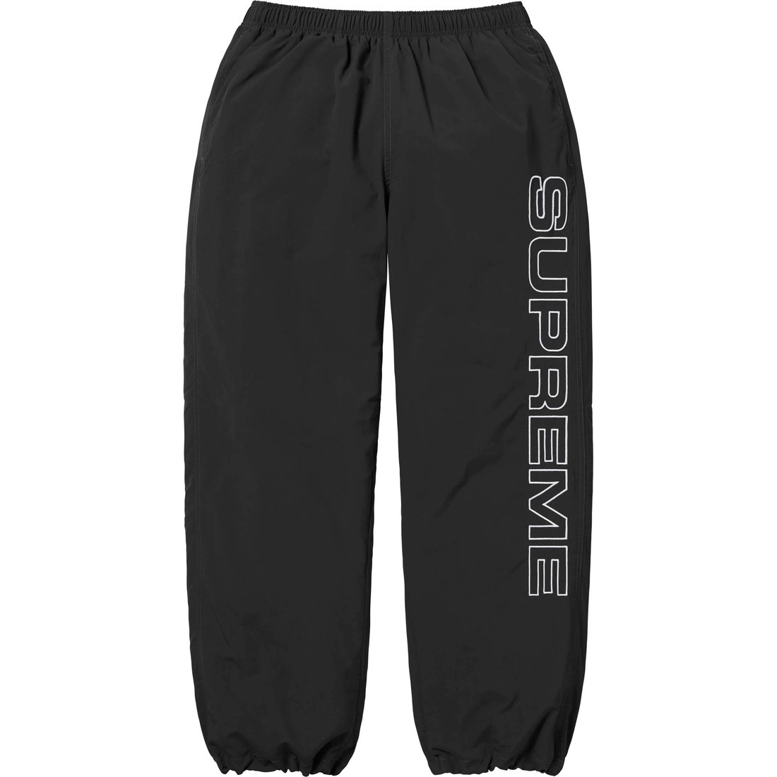 Details on Spellout Embroidered Track Pant Black from fall winter
                                                    2024 (Price is $148)