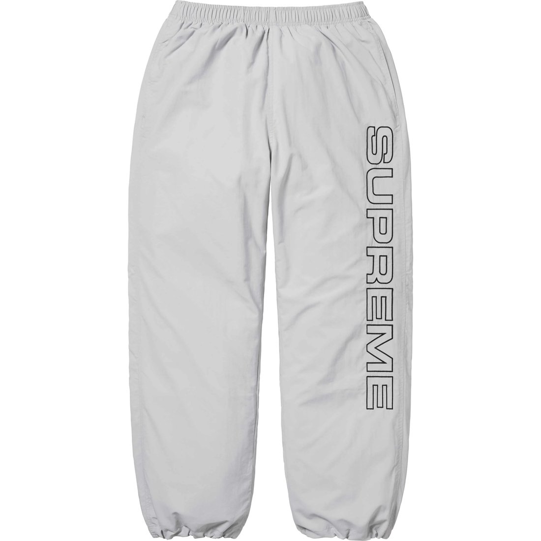 Details on Spellout Embroidered Track Pant Grey from fall winter
                                                    2024 (Price is $148)