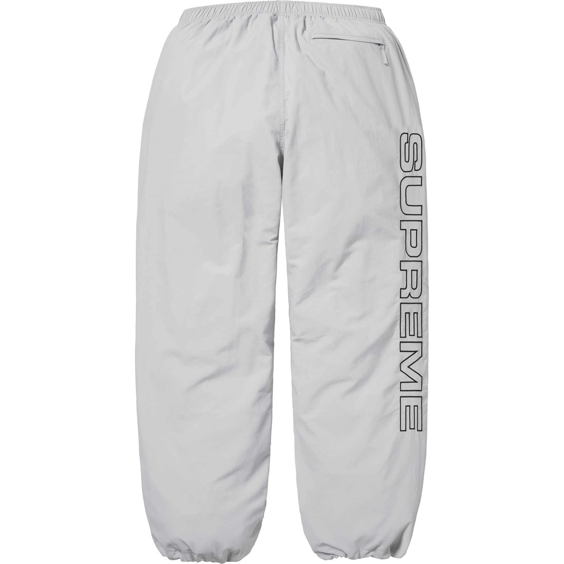 Details on Spellout Embroidered Track Pant Grey from fall winter
                                                    2024 (Price is $148)