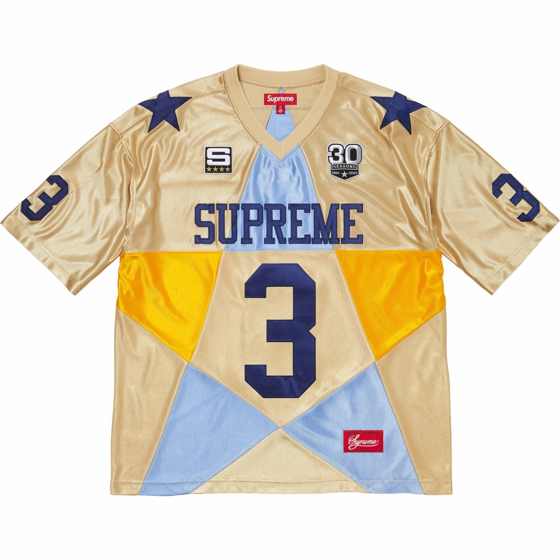 Details on Star Football Jersey Gold from fall winter
                                                    2024 (Price is $118)