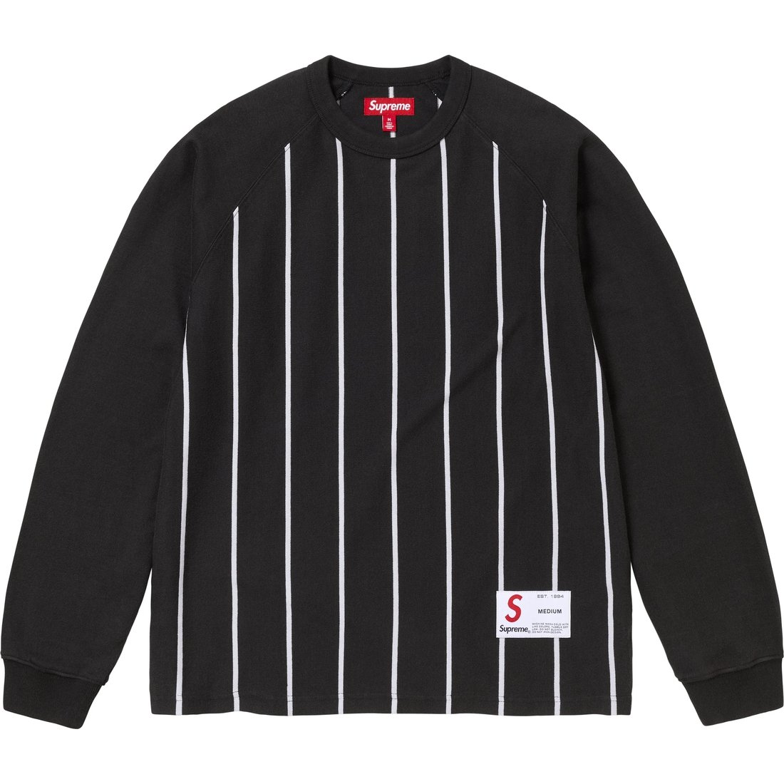 Details on Stripe Raglan L S Top Black from fall winter
                                                    2024 (Price is $110)