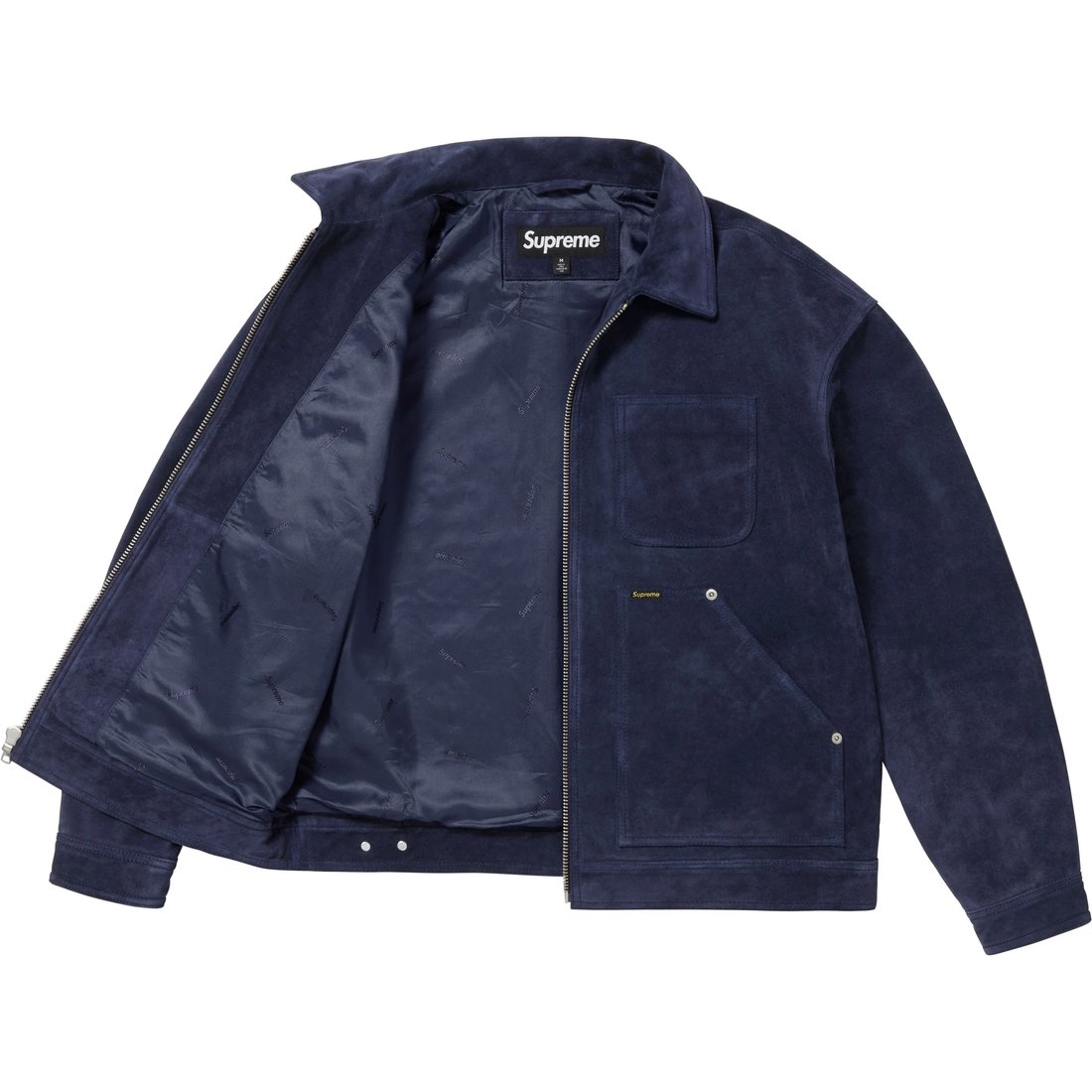 Details on Suede Work Jacket Blue from fall winter
                                                    2024 (Price is $498)