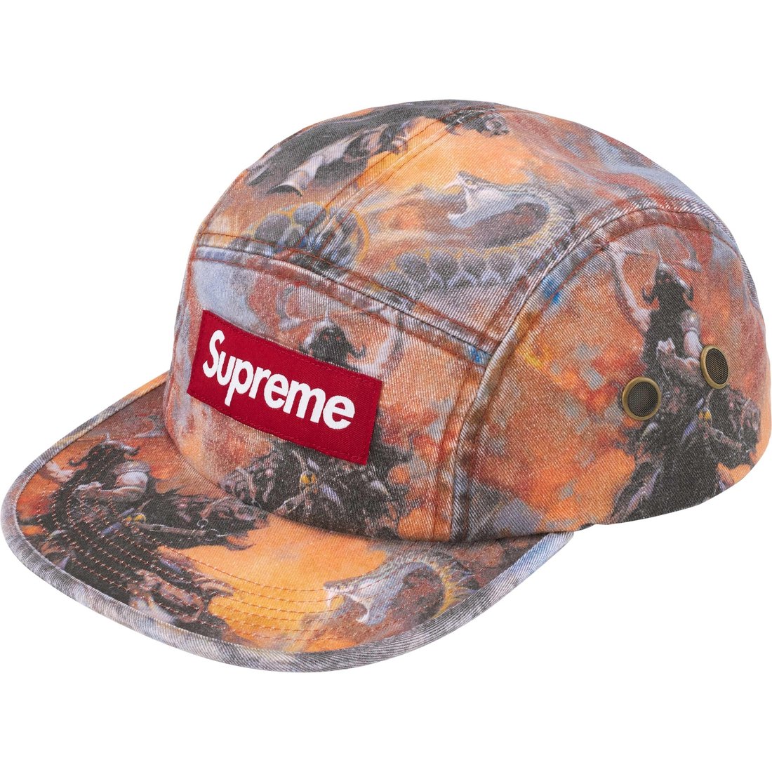 Details on Supreme Frank Frazetta Camp Cap Orange from fall winter
                                                    2024 (Price is $60)