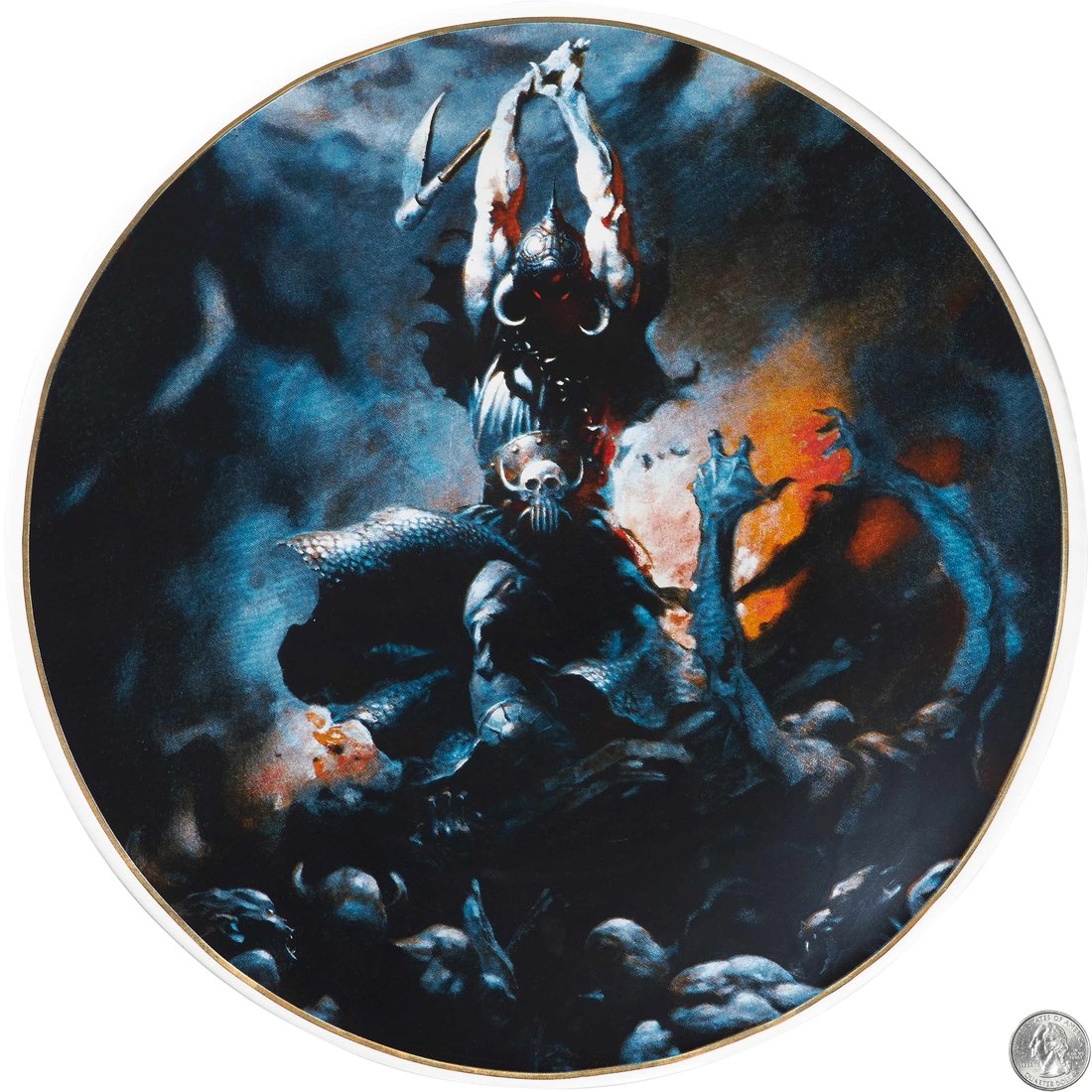 Details on Supreme Frank Frazetta Large Plate Death Dealer from fall winter
                                                    2024 (Price is $298)