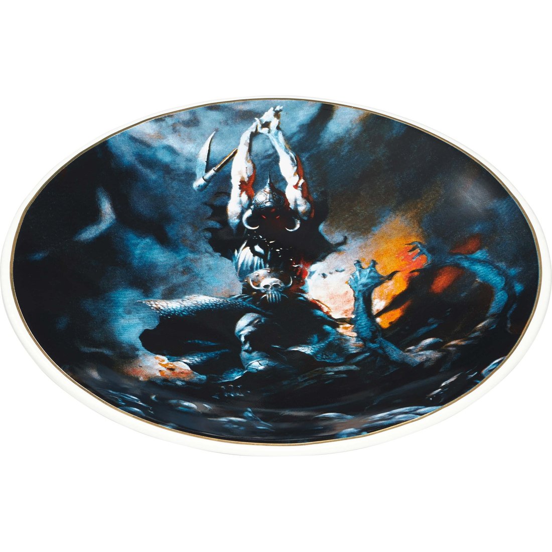 Details on Supreme Frank Frazetta Large Plate Death Dealer from fall winter
                                                    2024 (Price is $298)