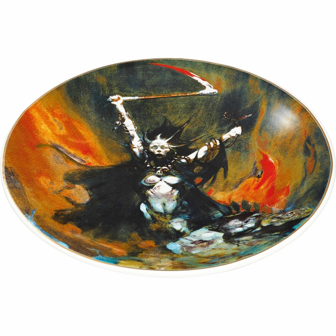 Details on Supreme Frank Frazetta Large Plate Woman With Scythe from fall winter
                                                    2024 (Price is $298)