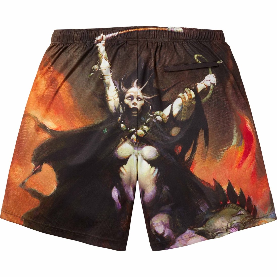 Details on Supreme Frank Frazetta Soccer Short Woman With Scythe from fall winter
                                                    2024 (Price is $118)